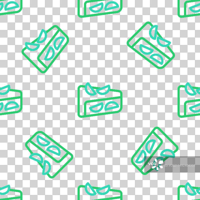 自制水果派线性图标无缝图案图片素材