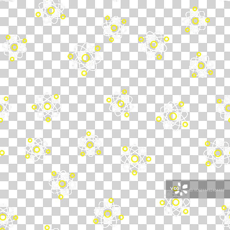 红色背景上的原子图标无缝图案图片素材