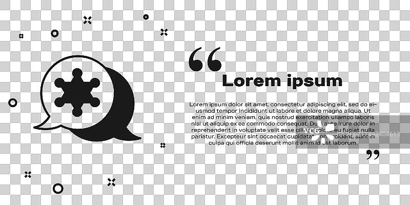 黄色背景上的黑色六芒星警长图标图片素材