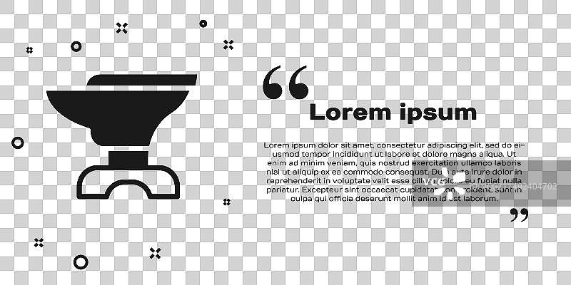 用于锻造的黑色铁砧和锤子图标图片素材