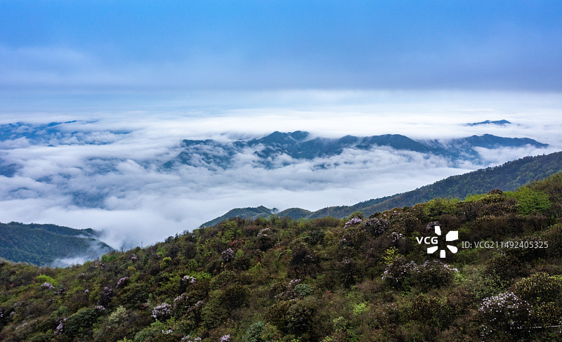 湖南长沙浏阳大围山雨后风光图片素材