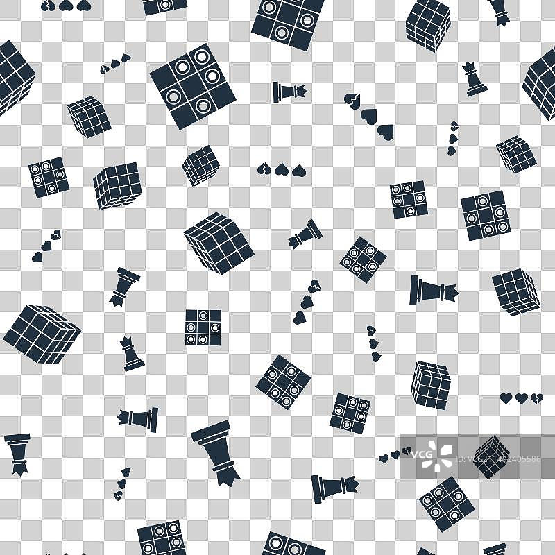 国际象棋、跳棋、魔方等组合图片素材