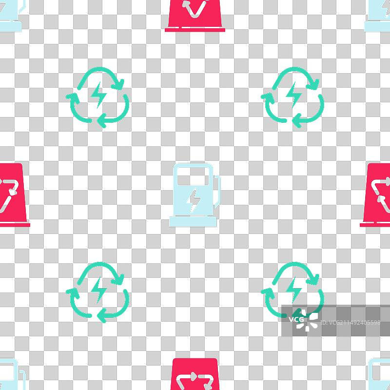 带电动汽车的回收箱图片素材