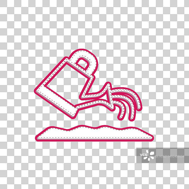 蓝色背景上的白色喷壶图标图片素材