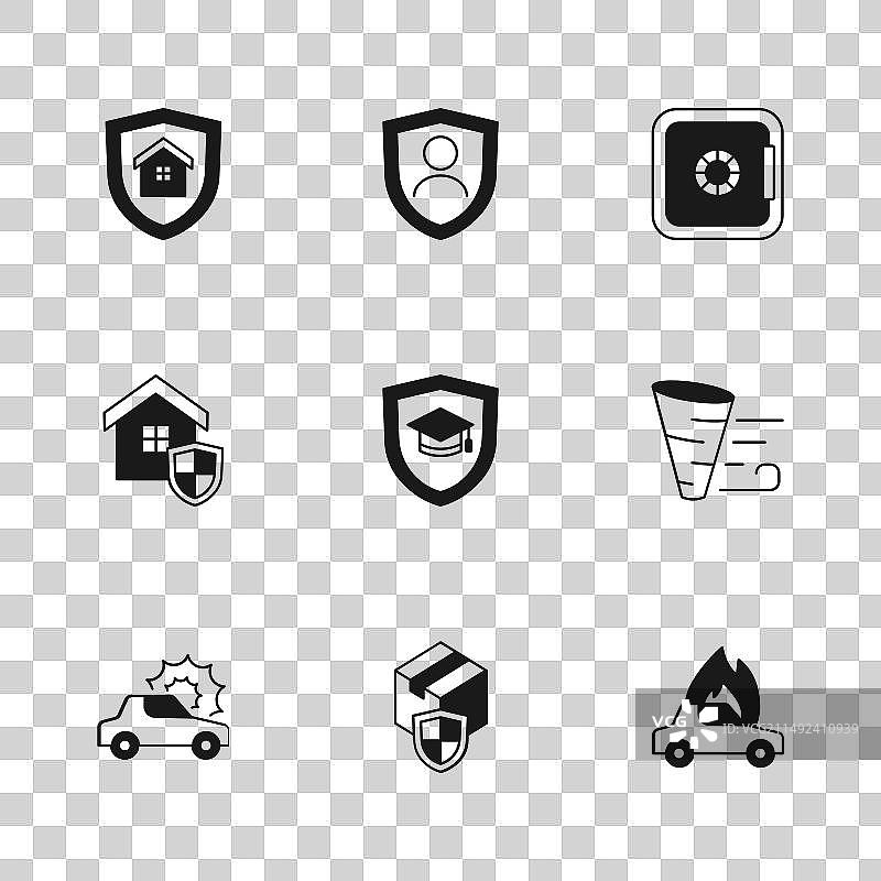 具有盾牌保护的交付安全性，抵御龙卷风图片素材