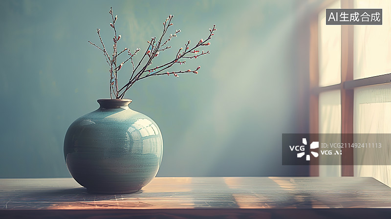 【AI数字艺术】花瓶图片素材