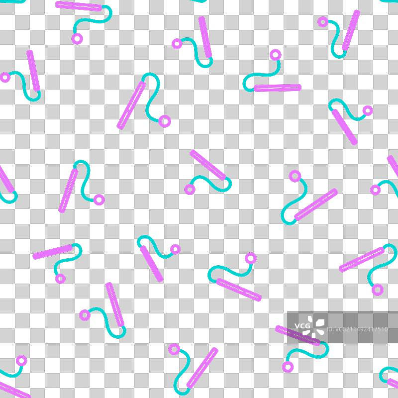 线条宠物猫玩具图标无缝图案图片素材