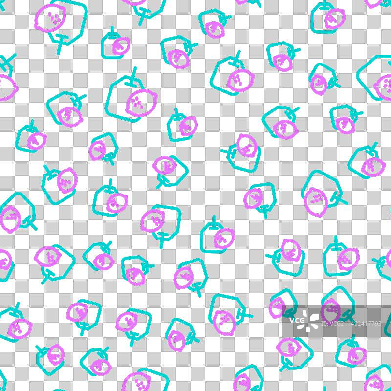 柠檬茶包图标无缝图案图片素材