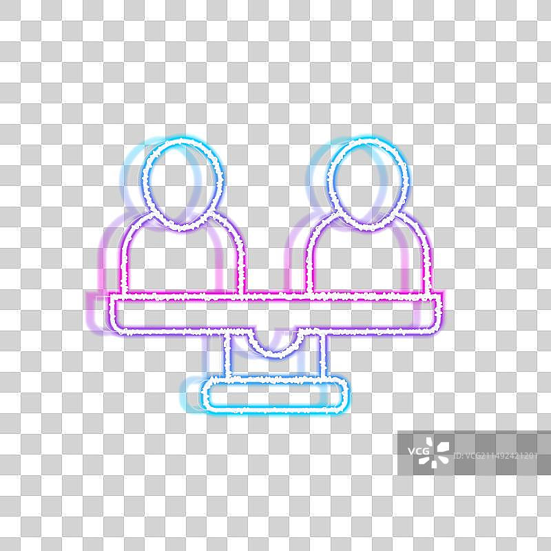 发光霓虹灯线条性别平等图标图片素材