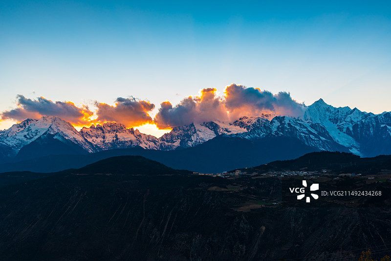 中国云南迪庆州梅里雪山景观图片素材