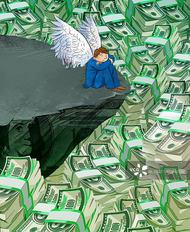 美元，风险，贪欲，男商人，商务图片素材