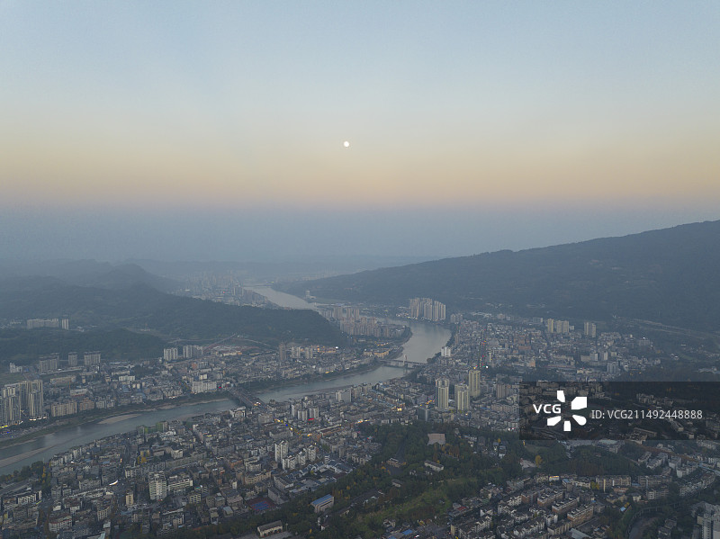 四川雅安市雨城区航拍图片素材