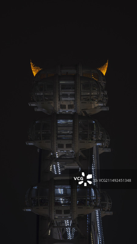 深圳前海欢乐港湾湾区之光摩天轮月牙图片素材