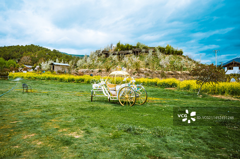 拉市海的童话马车图片素材