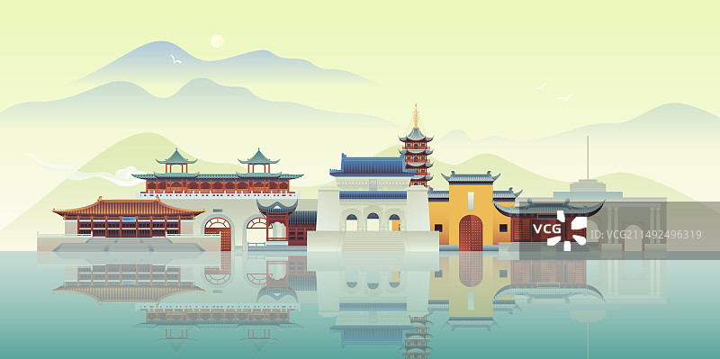 南京中式古典建筑图片素材