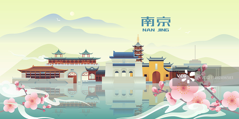 南京城市传统建筑图片素材