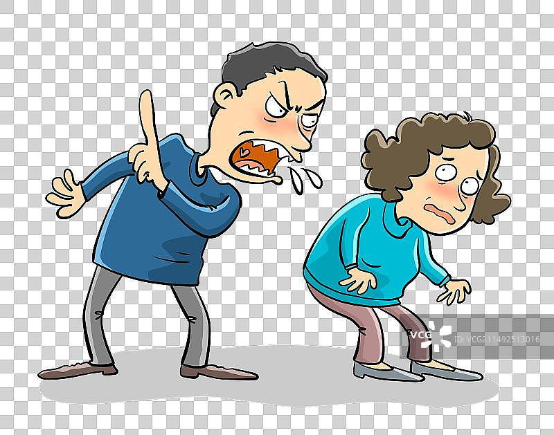 语言暴力妻子的丈夫图片素材
