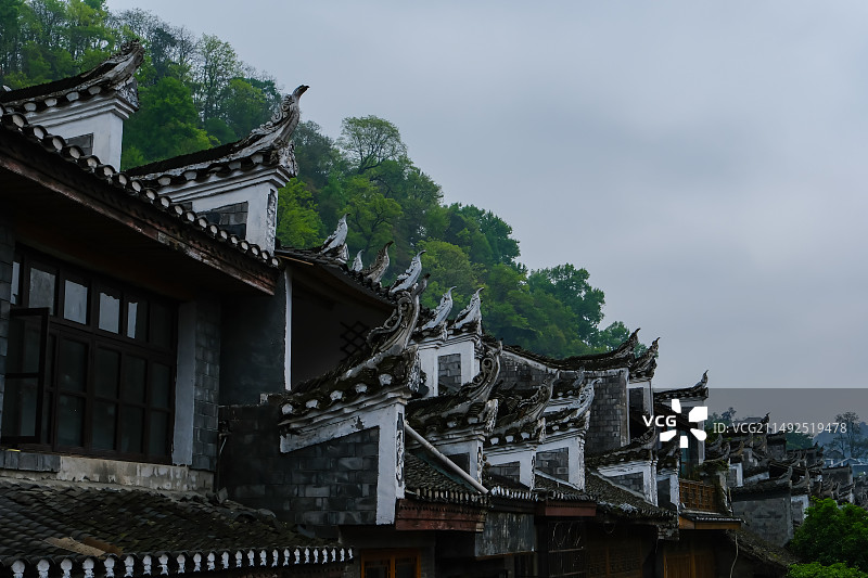 中国湖南湘西凤凰古城风光，凤凰古城东门城楼风光，凤凰古城风光，凤凰古城古建筑，凤凰古城虹桥风光，凤凰图片素材