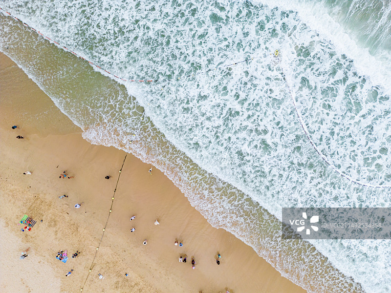 海南三亚沙滩航拍图片素材