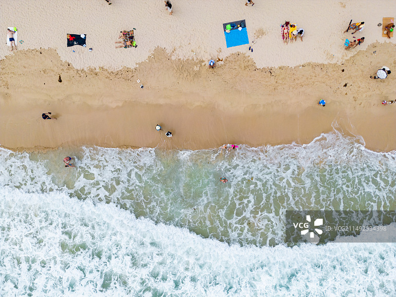 海南三亚沙滩航拍图片素材