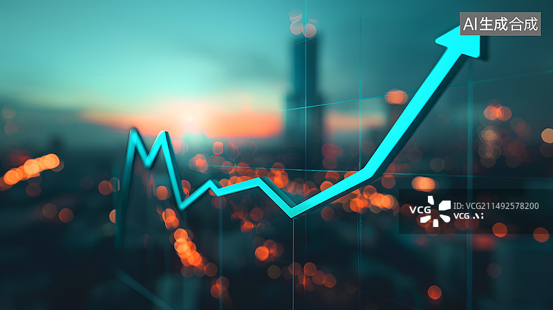 【AI数字艺术】股票指数经济图片素材