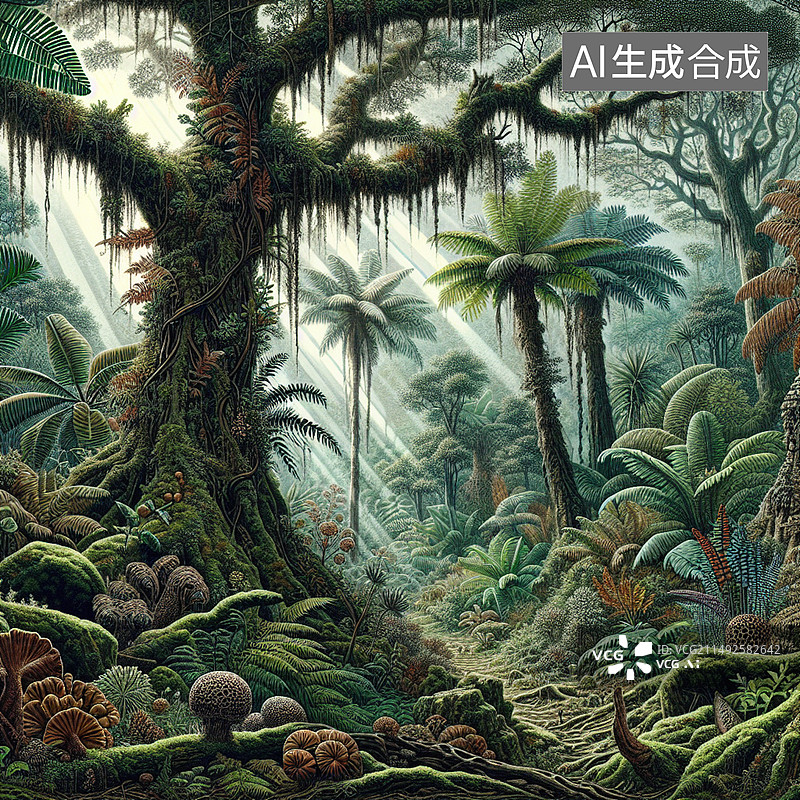【AI数字艺术】远古生物图片素材