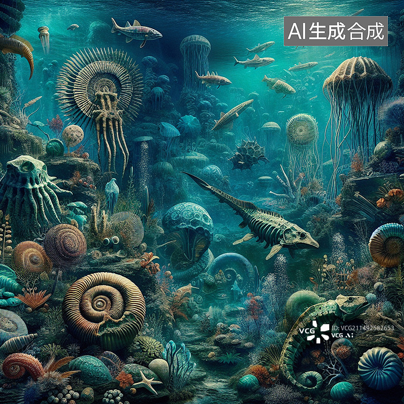 【AI数字艺术】远古生物图片素材