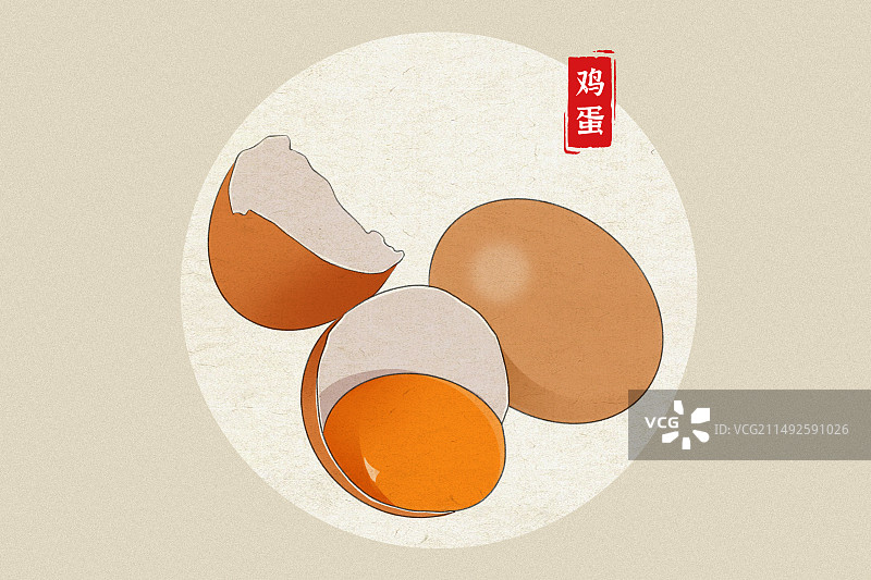 打碎的鸡蛋插画图片素材