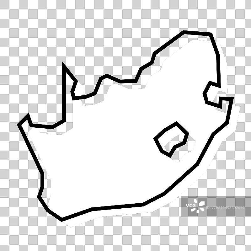南非简化地图图片素材