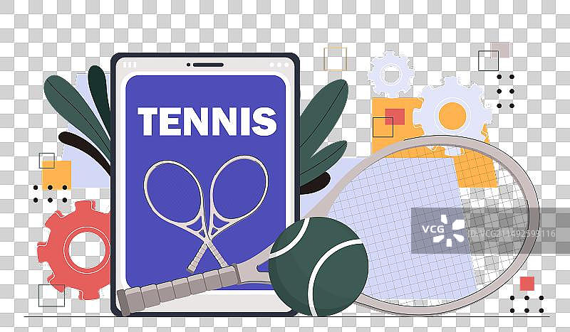 在线网球概念图片素材