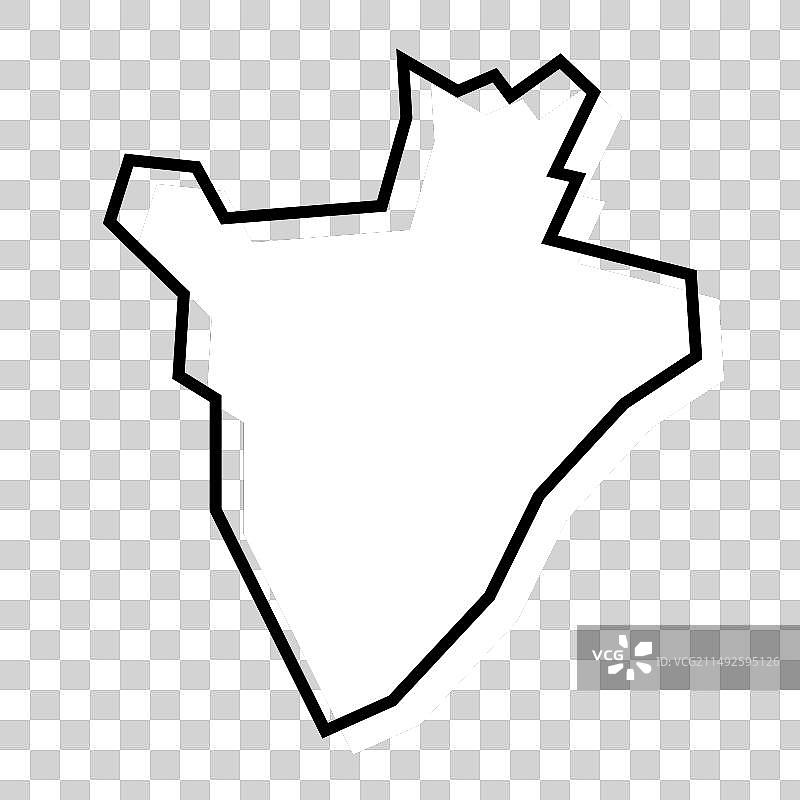 布隆迪简化地图图片素材