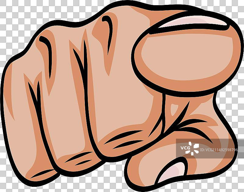 手指指向卡通画艺术图片素材