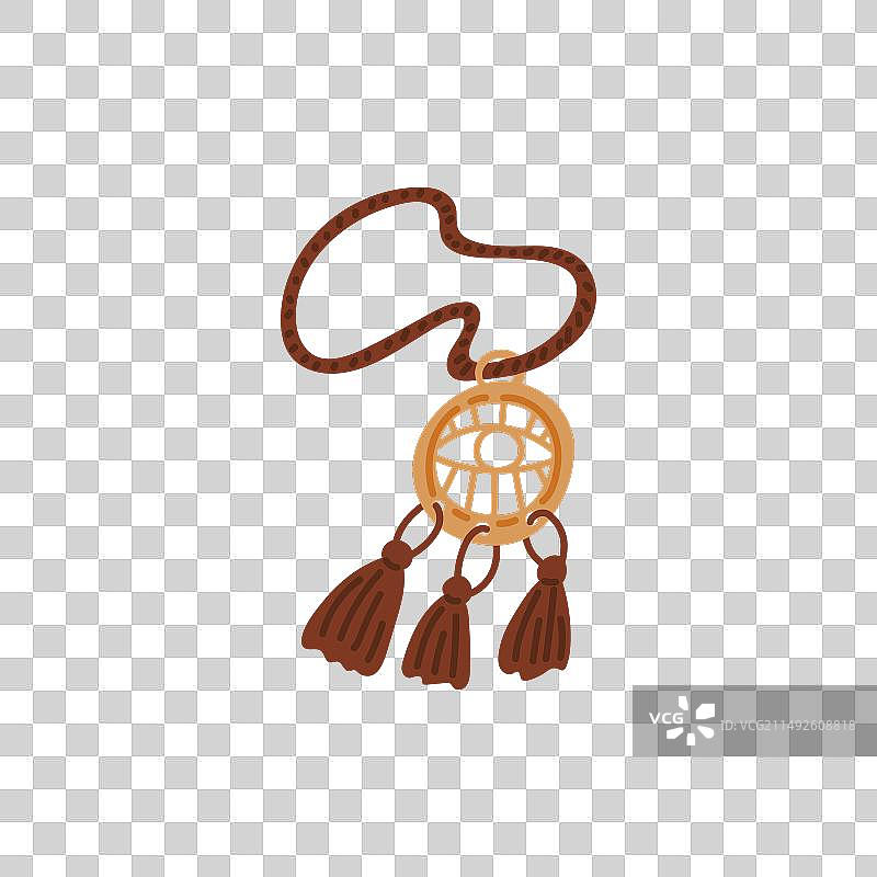 复古蕾丝护身符与眼睛和流苏图片素材