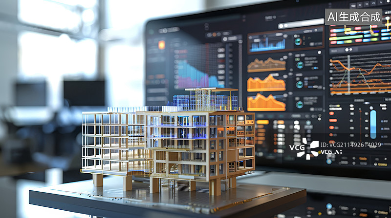 【AI数字艺术】可视化金融模型大数据图片素材