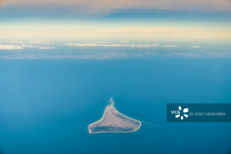 北欧，丹麦，安霍尔特岛，Anholt，卡特加特海峡，航拍，图片素材