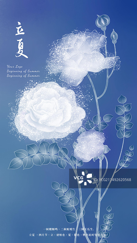 二十四节气插画海报立夏图片素材