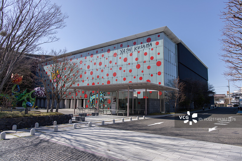 日本长野松本市松本美术馆建筑外立面图片素材