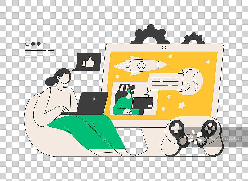 电子游戏攻略抽象概念图片素材