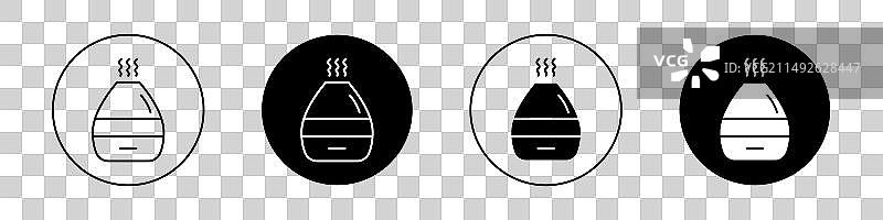 扩香器图标集：香味、芦苇与芳香疗法图片素材