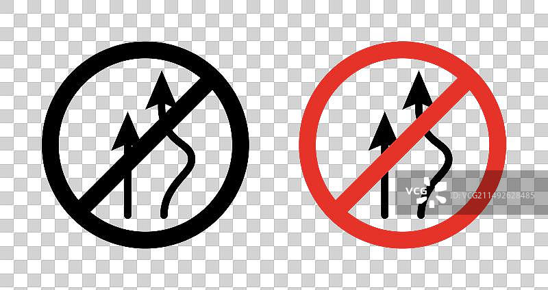 禁止超车交通标志图标集图片素材