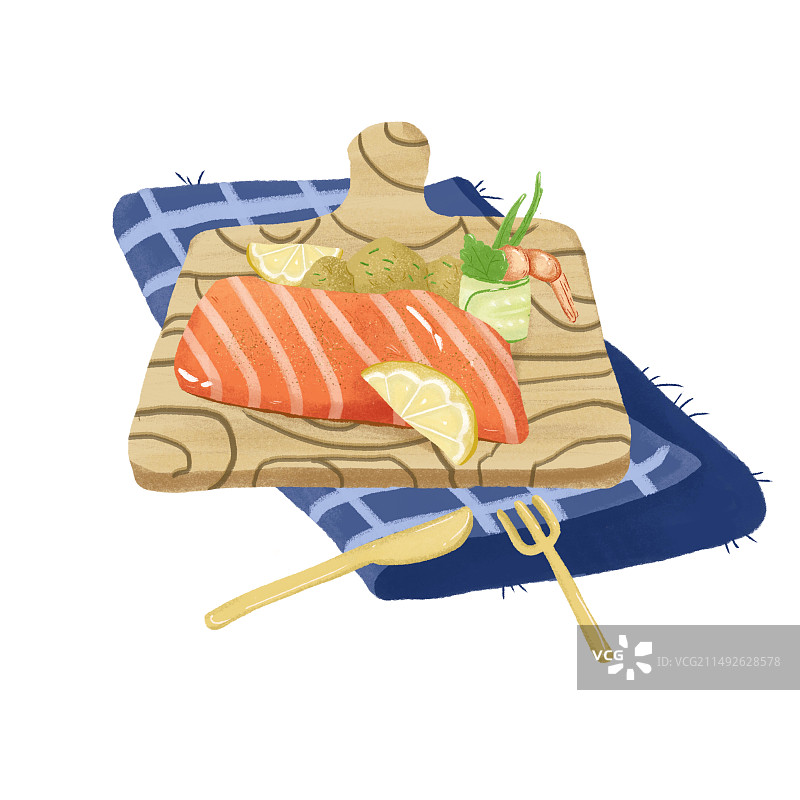 三文鱼简餐图片素材