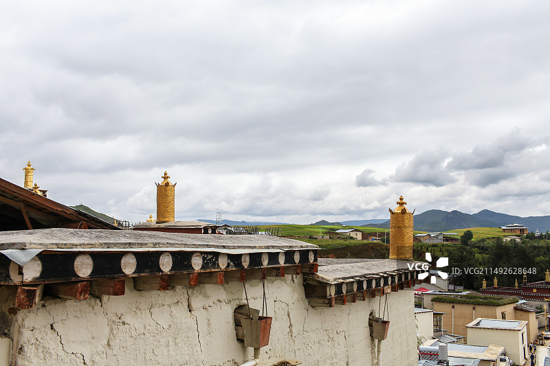 云南香格里拉松赞林景区风景图片素材