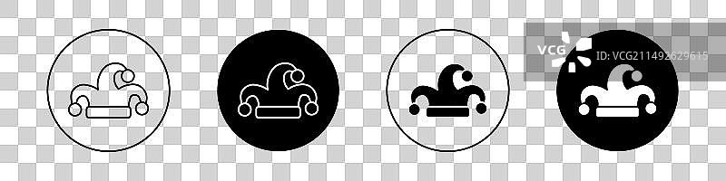 小丑帽子图标集图片素材