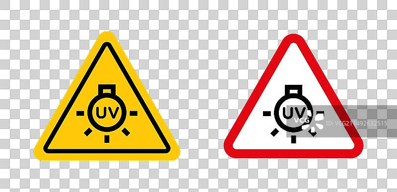 紫外线灯请勿直视标志图片素材