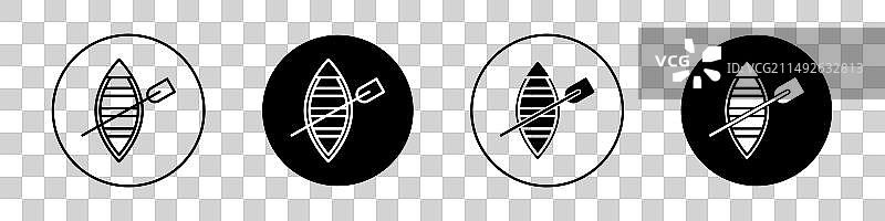木船图标合集：水上木船标志图片素材