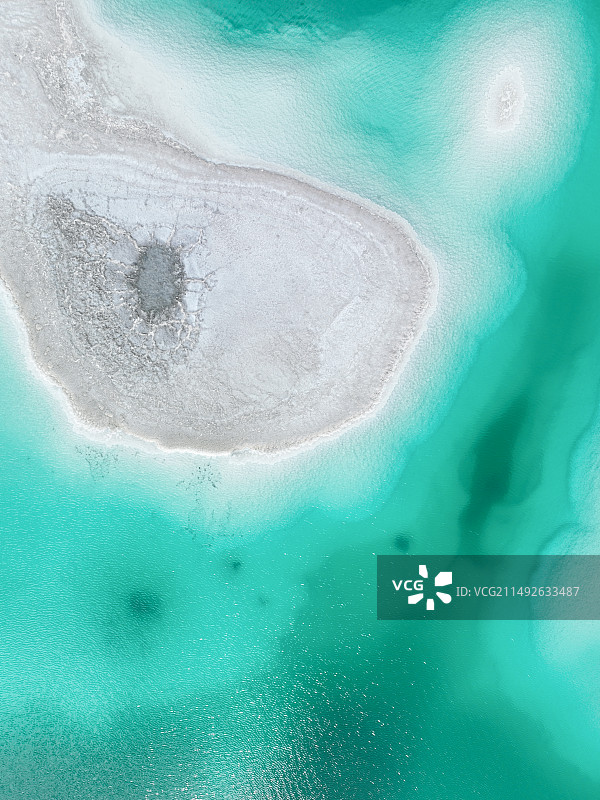 大柴旦翡翠湖盐湖图片素材