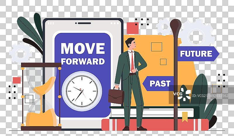 过去与未来概念图片素材