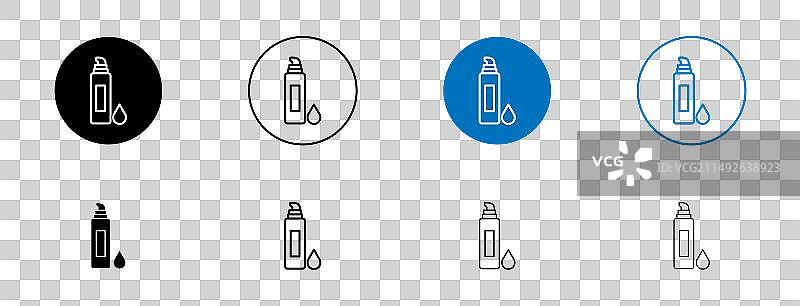 遮瑕膏美容化妆品喷雾图标集图片素材