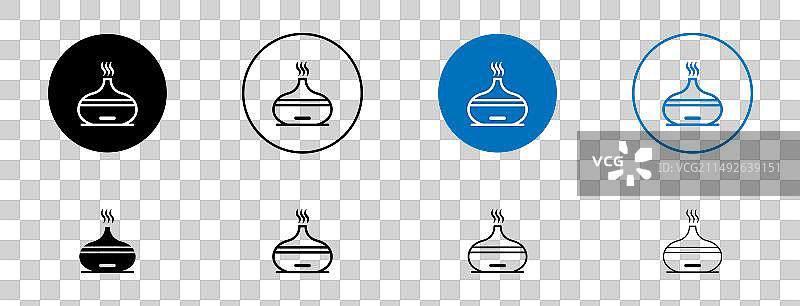 扩香器图标集：香味、芦苇与芳香疗法图片素材