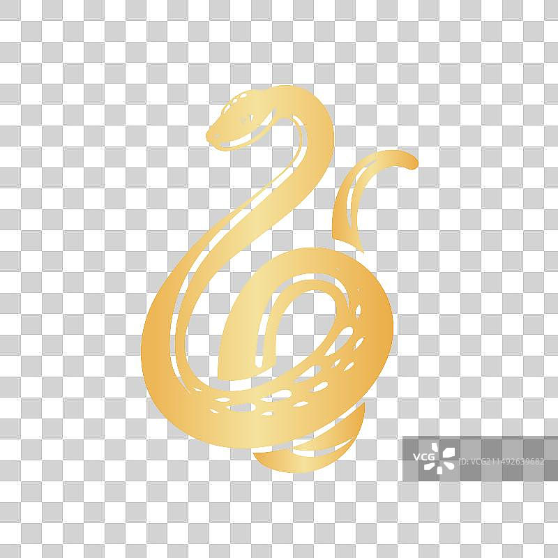 蛇年金蛇生肖元素图片素材